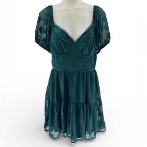 TRIXXI Shamrock St. Patrick’s Day Party Dress Lucky Sz L Babydoll